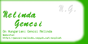 melinda gencsi business card